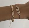 Bracelet set with snake bracelet gold I bracelet