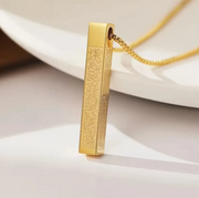 Ayatul Kursi Halskette I Schutzkette mit Gravur I 18K Vergoldung I Halskette I für Mann & Frau