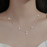Fine stone necklace made of 925 silver