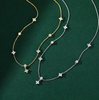 Fine stone necklace made of 925 silver