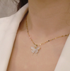Glitter butterfly necklace