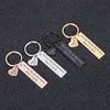 Personalized key ring with desired text engraving 