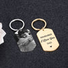 Keychain with personalized photo and text