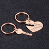 Personalized keychain heart and keys 