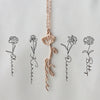 Collier personnalisé avec nom et fleur I name necklace