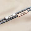 Bracelets partenaires magnétiques avec nom souhaité et date souhaitée I lot de 2 